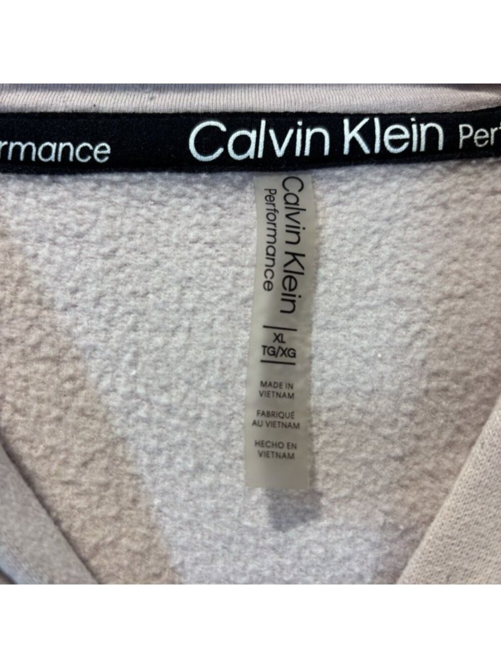 Calvin Klein Performance Hoodie Cotton Blend Sweatshirt Dusty Pink Women’s XL - Picture 2 of 5